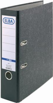 Produktbild Elba Ordner smart Wolkenmarmor, Rückenbr.: 80 mm, schwarz DIN A4, Einband aus Wolkenmarmor-Papier, gekleb (A4, 80 mm, 1 Stk.)
