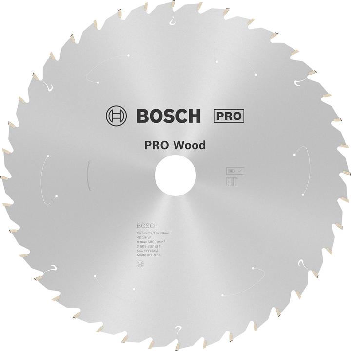 Actual product image Bosch Professional Zubehör PRO Wood cordless circular saw blade, 254 x 2.2 x 30 mm