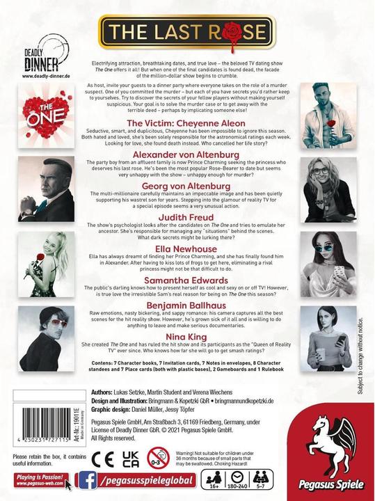 Produktbild Pegasus Deadly Dinner 2 (English Edition) (AT) (Deutsch, Englisch, 5 - 7 Spieler)