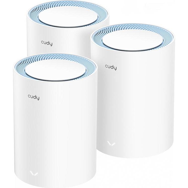 Cudy M1200 3-PACK mesh wi-fi system Dual-band ( / ) Wi-Fi 5 (802.11ac) White 1 Internal, Router, Weiss