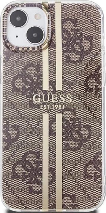 Produktbild Guess GUHCP15MH4PSEGW iPhone 15 Plus / 14 Plus 6.7" brązowy/brown hardcase IML 4G Gold Stripe (Apple iPhone 15 Plus)