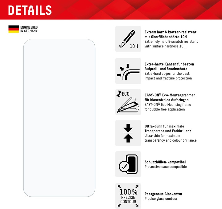 Image du produit Displex Real Glass, 2D Panzerglas + Handyhülle (1 pièce(s), Samsung Galaxy A55)