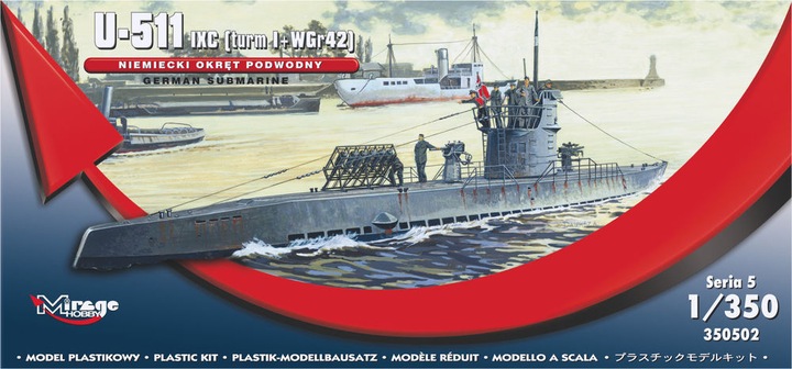 Produktbild Mirage Hobby German U-Boot U-511 - IX C (turmI+WGr42)