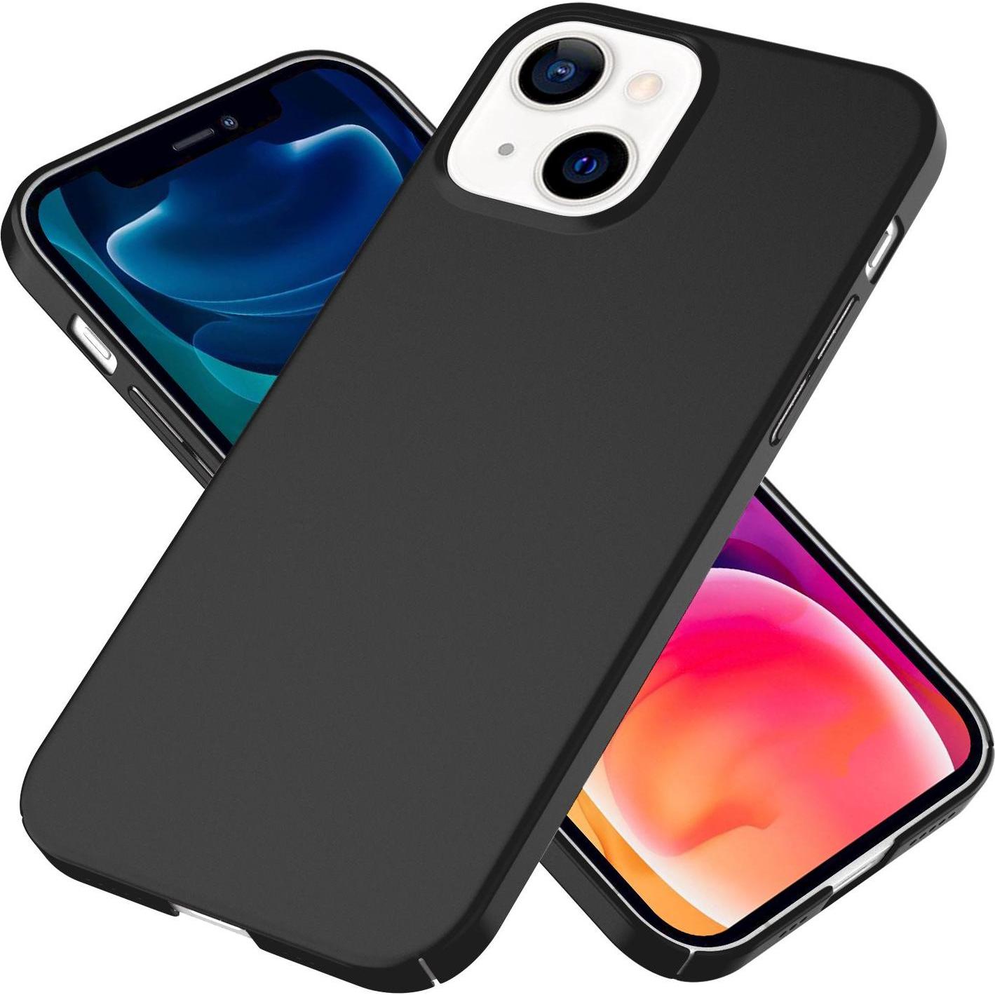 Nalia Extra Dünne Handyhülle (Apple iPhone 13), Smartphone Hülle, Schwarz