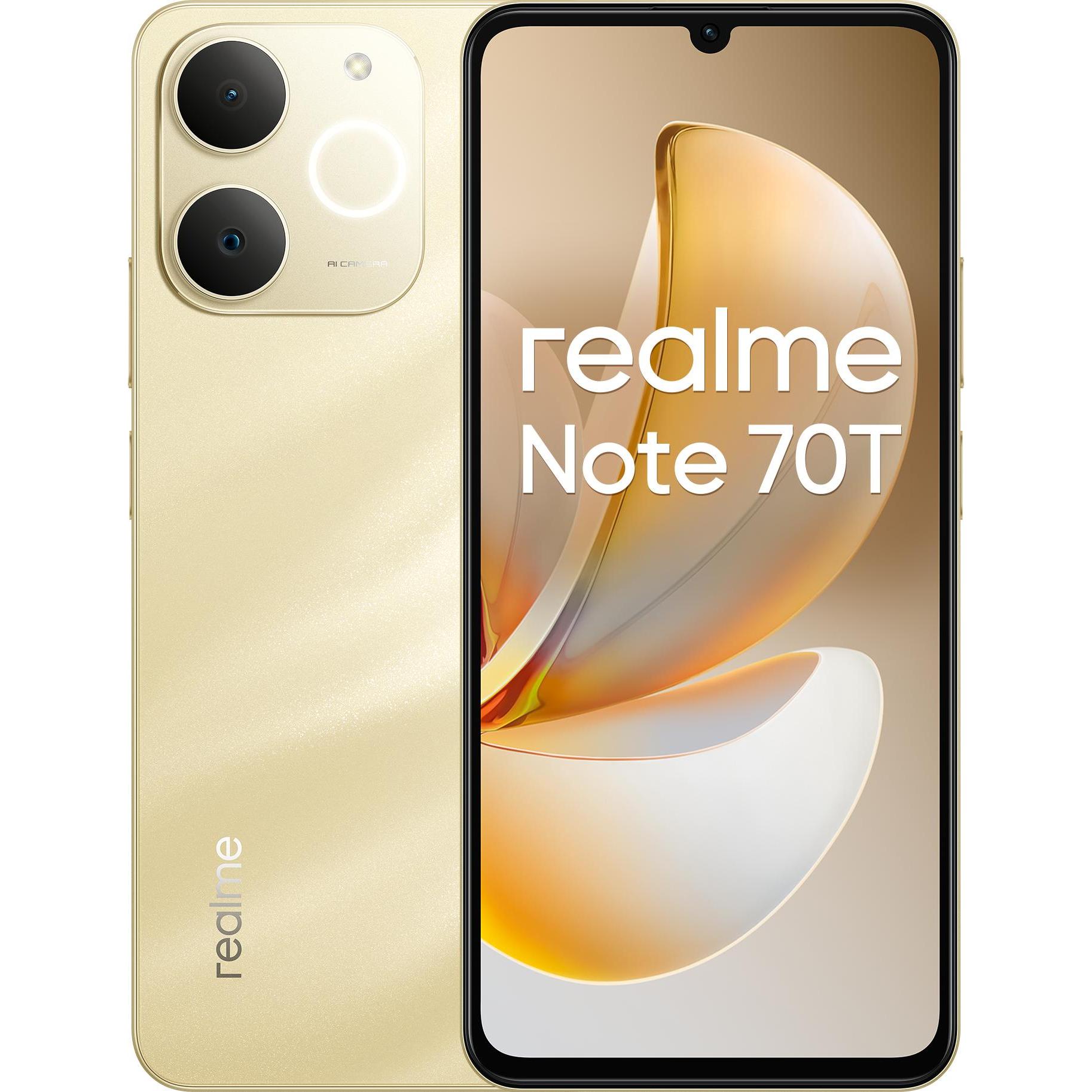 realme Note 70T 4GB+256GB 金色 realme 70T (256 GB, Beach Gold, 6.73