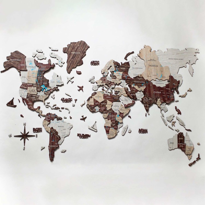 Actual product image Enjoy The Wood 3D world map (120 x 200 cm)