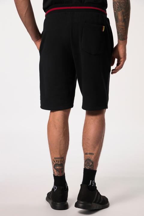 Immagine prodotto Jay-Pi Bermuda in felpa per i fan del calcio con bandiera tedesca sulla tasca posteriore e cintura elastica (7XL)