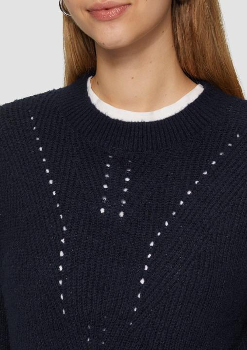 Produktbild S.Oliver Strickpullover Flauschiger Strickpullover mit Ajourmuster (M)