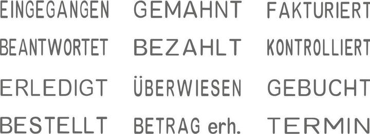 Nährwerte und Zutaten Trodat Wortbandstempel 1117