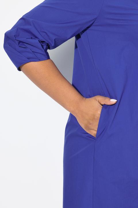 Actual product image Ulla Popken Paper Touch 3/4 Sleeve Collared Dress (60)