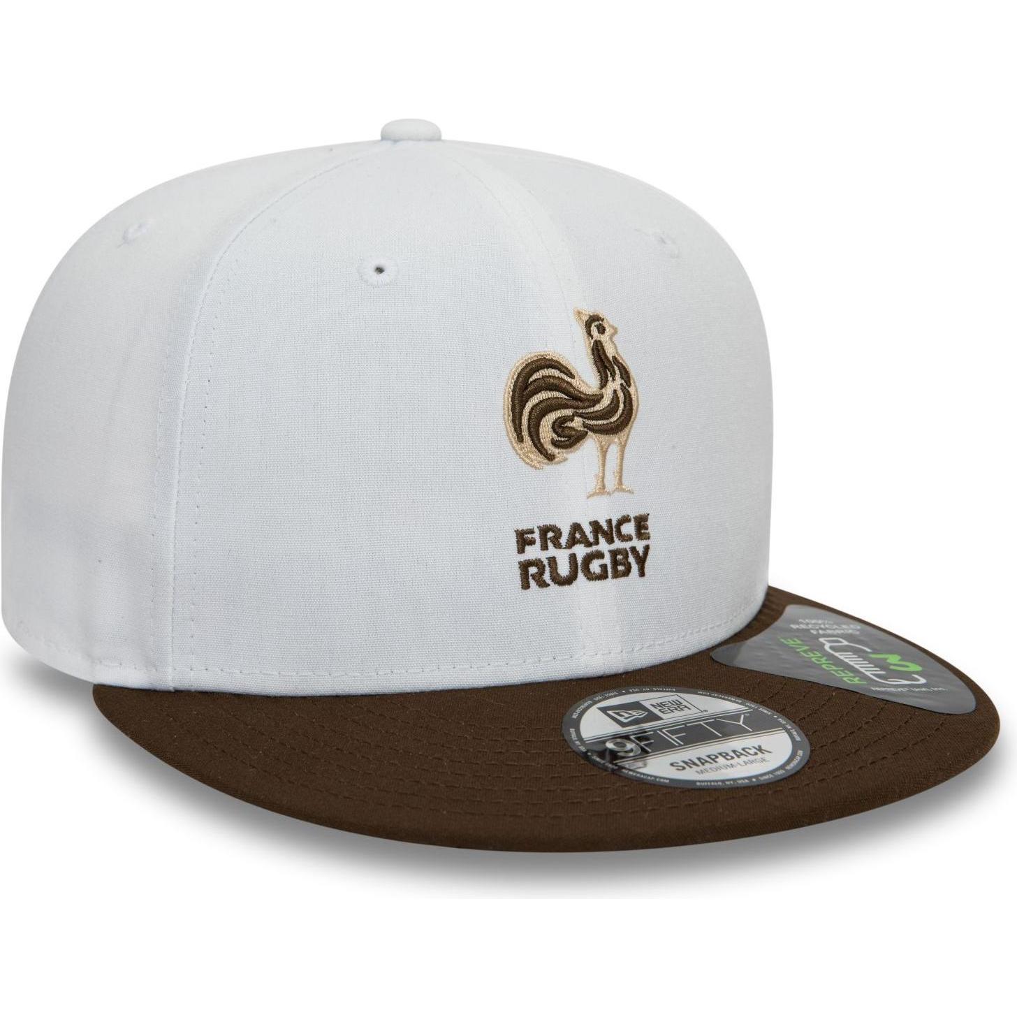 New Era, Herren, Cap, 9Fifty Snapback Cap - FRENCH FEDERATION OF RUGBY - S, Weiss, (M)