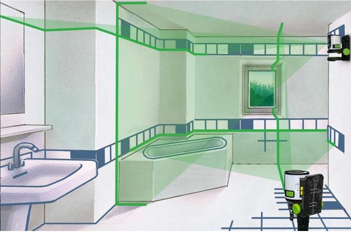 Actual product image Laserliner EasyCross-Laser Green Set Cross line laser self-levelling