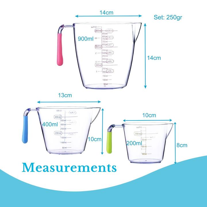 Produktbild Intirilife 3er Pack Messbecher (900 ml)