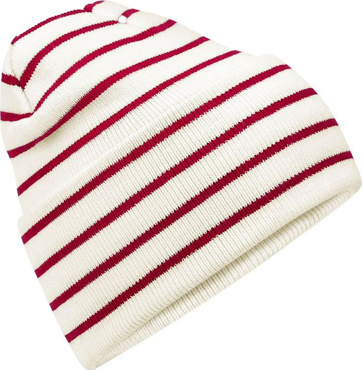 Produktbild Beechfield Erwachsene Original gestreifte Mütze mit tiefem Bündchen