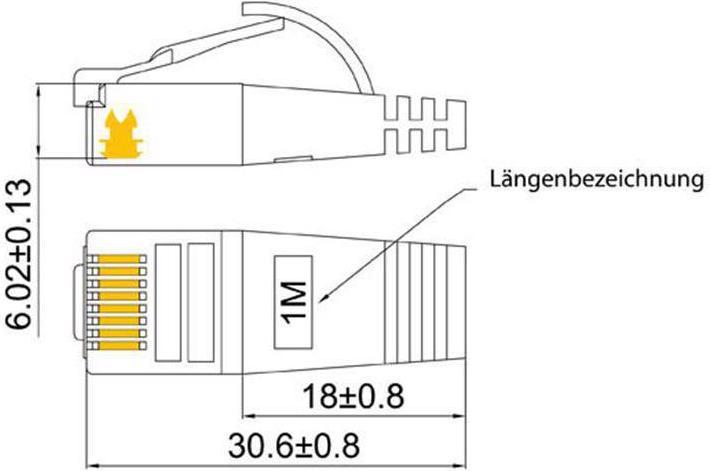 Produktbild Lightwin Netzwerkkabel (STP, CAT6, 0.10 m)