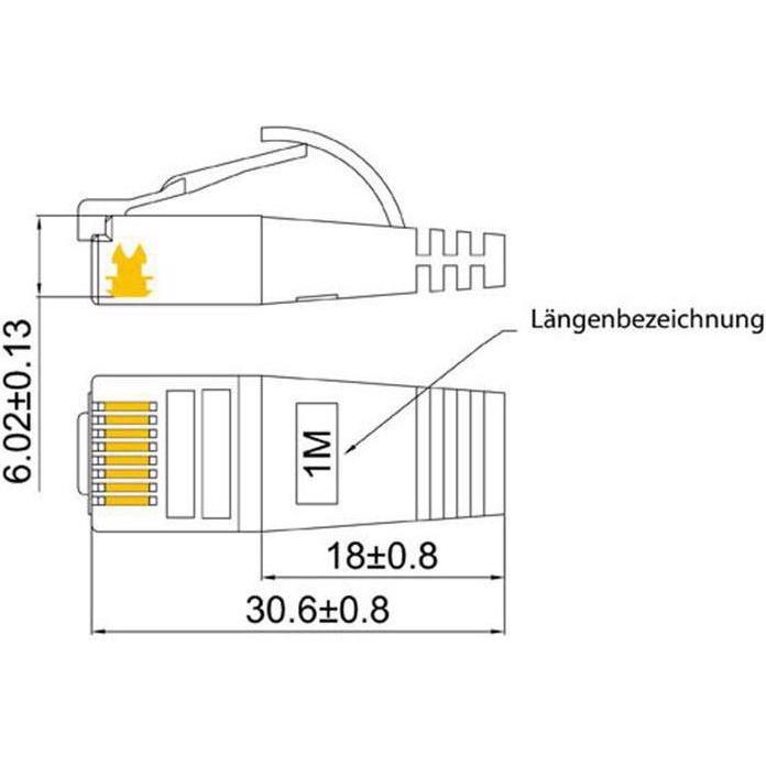 Thumbnail - Wirewin Netzwerkkabel (STP, CAT6, 0.25 m), Netzwerkkabel