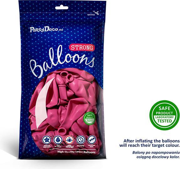 Actual product image Partydeco Strong Balloons 30cm, Pastel Hot Pink (1 pkt / 100 pc.) (100 x)