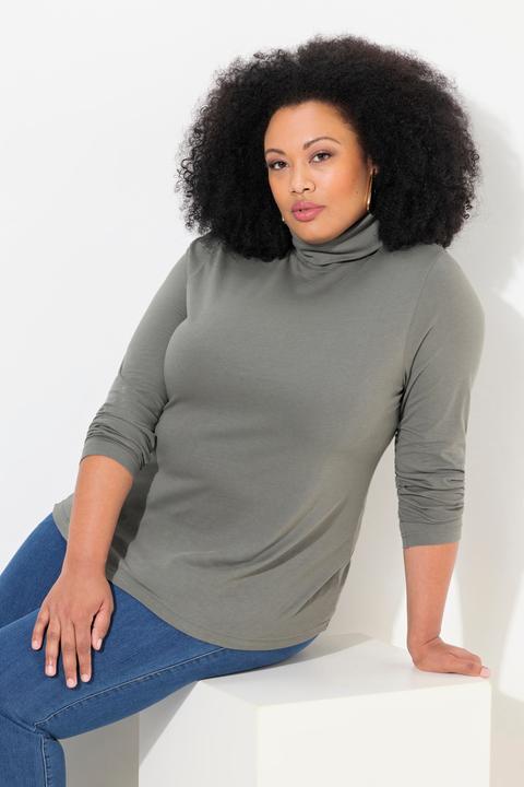 Produktbild Ulla Popken Shirt, Rollkragen, Slim, Langarm (58)