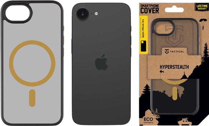 Immagine prodotto Tactical Back panel cover - MagForce Hyperstealth 2.0 Cover for iPhone 16e Black/Yellow (Apple iPhone 16e)