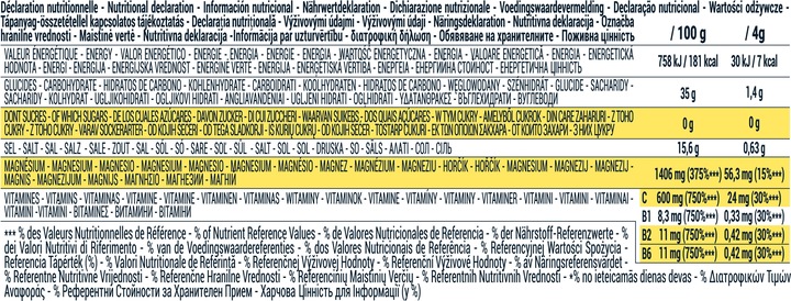 Valori nutrizionali e ingredienti Aptonia scheda elettronica v2 x20 326861 (Limone, 1 pz., 80 g)