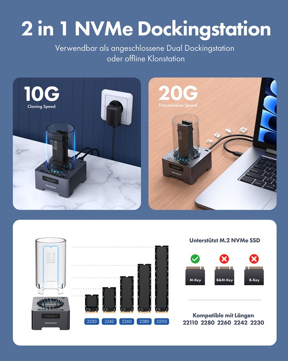 Produktbild Graugear G-M2DK-CL-20G