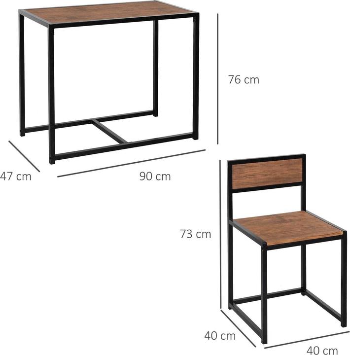 Immagine prodotto Homcom Set di tavoli da bar (47 x 38 x 76 cm)