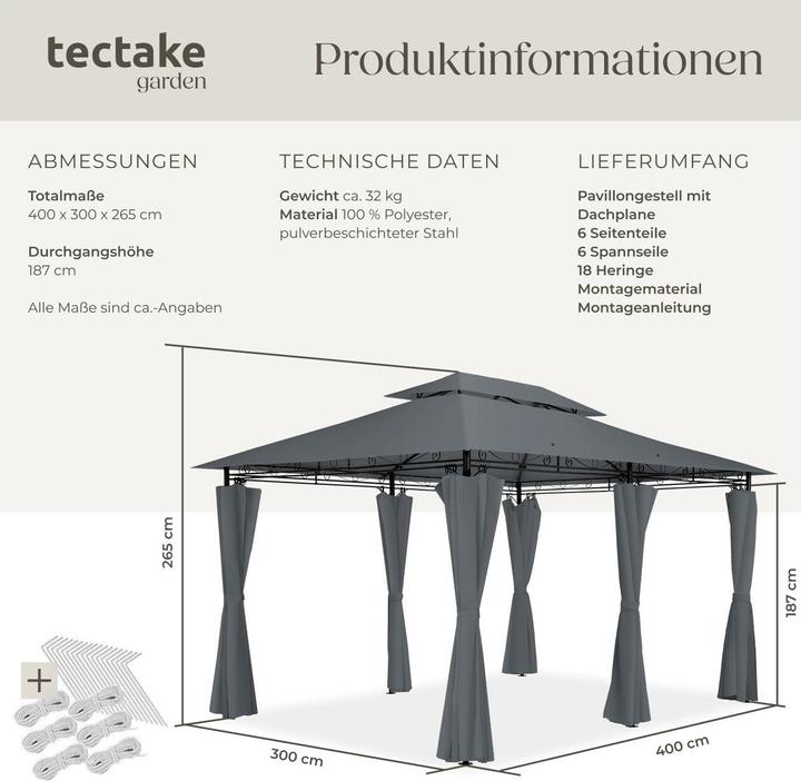 Actual product image tectake Luxury (400 cm, 300 cm)