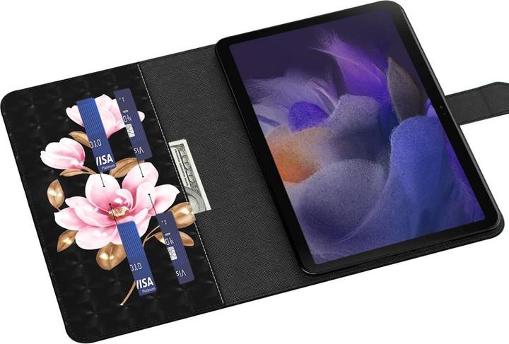 Productafbeelding Cover-Discount Galaxy Tab A8 10.5 - Etui Glitter Effect Lotus Bloesem (Galaxy Tab A8)