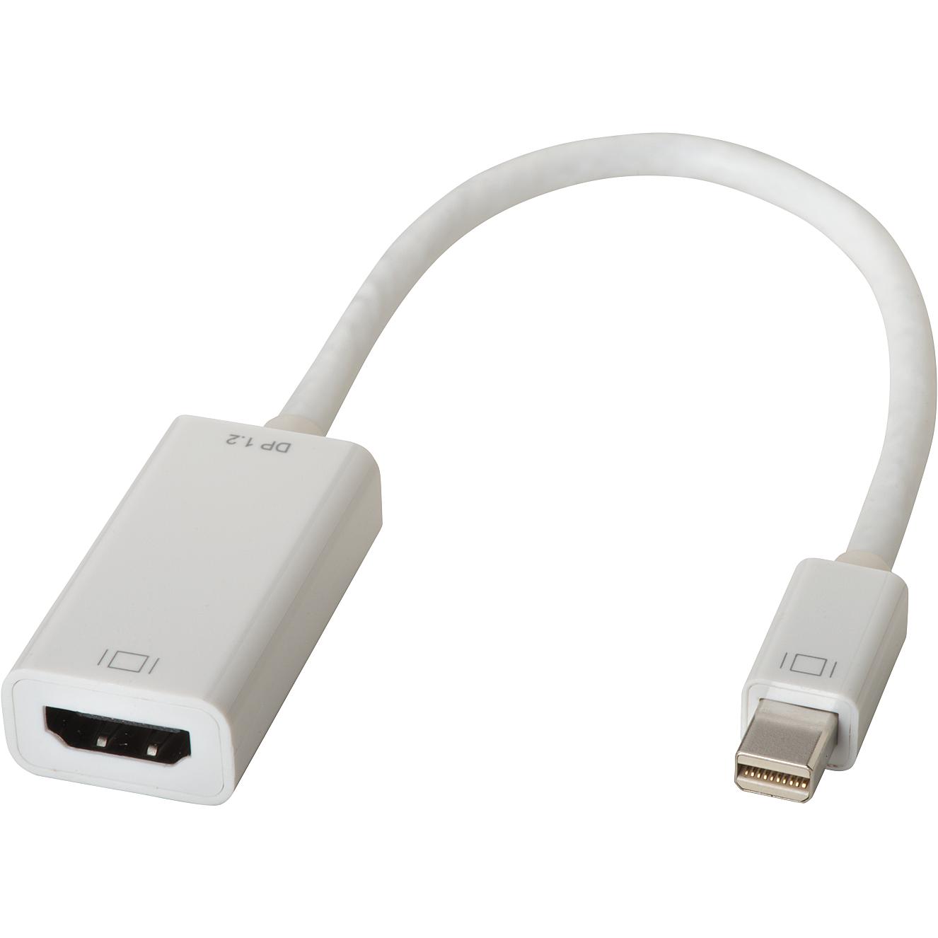 Thumbnail - Lindy Mini DisplayPort auf HDMI Konverter (HDMI, 20 cm), Data + Video Adapter, Weiss