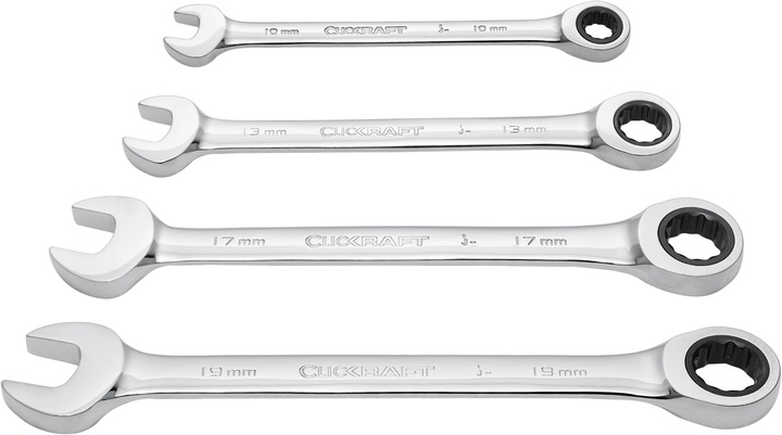 Actual product image Kraftwerk Ratchet combination wrench (10 mm, 13 mm, 17 mm, 19 mm)