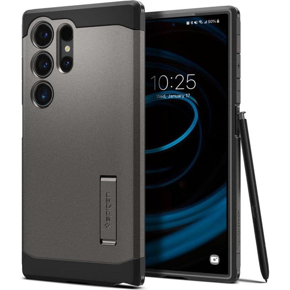 Spigen Tough Armor (Samsung Galaxy S24 Ultra), Smartphone Hülle, Grau