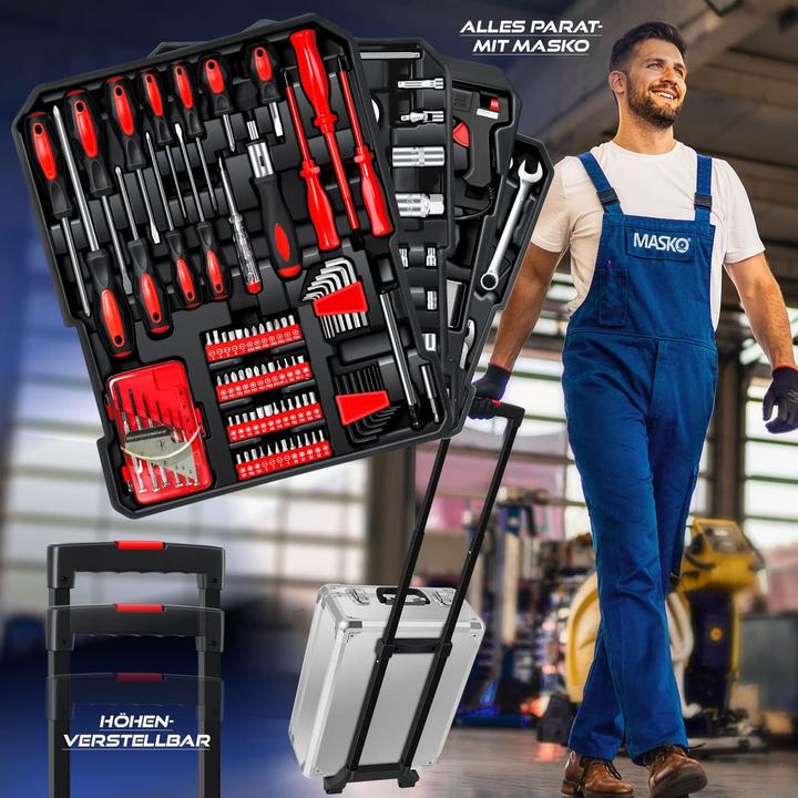 Image du produit Masko 969 pcs. Boîte à outils couleur argent (969 pièces)