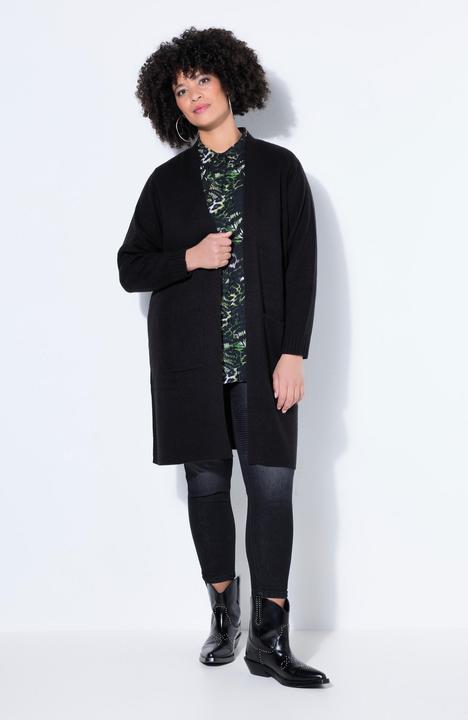 Produktbild Angel of Style Strickjacke, lange und gerade, offene Form, Rippstrick (42)