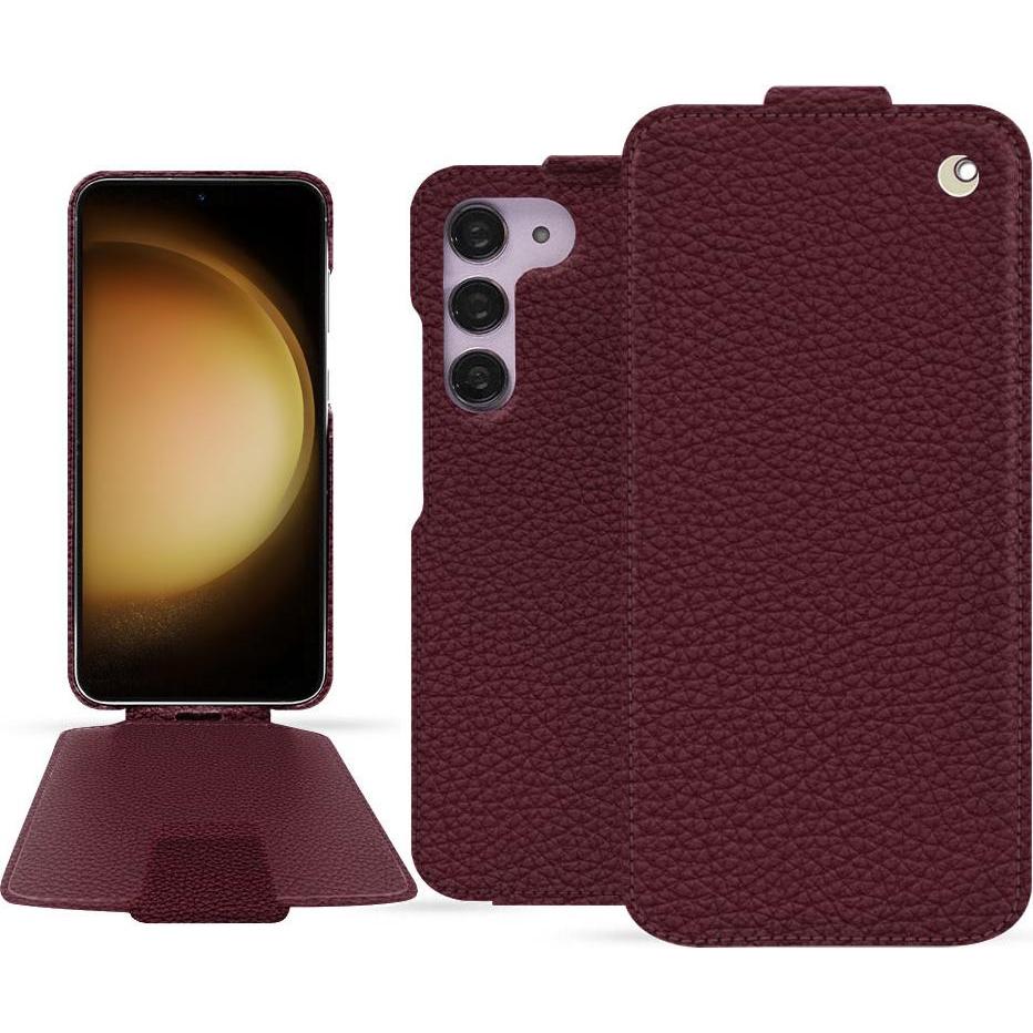 Thumbnail - Noreve Lederschutzhülle vertikal (Samsung Galaxy S23+), Smartphone Hülle, Violett