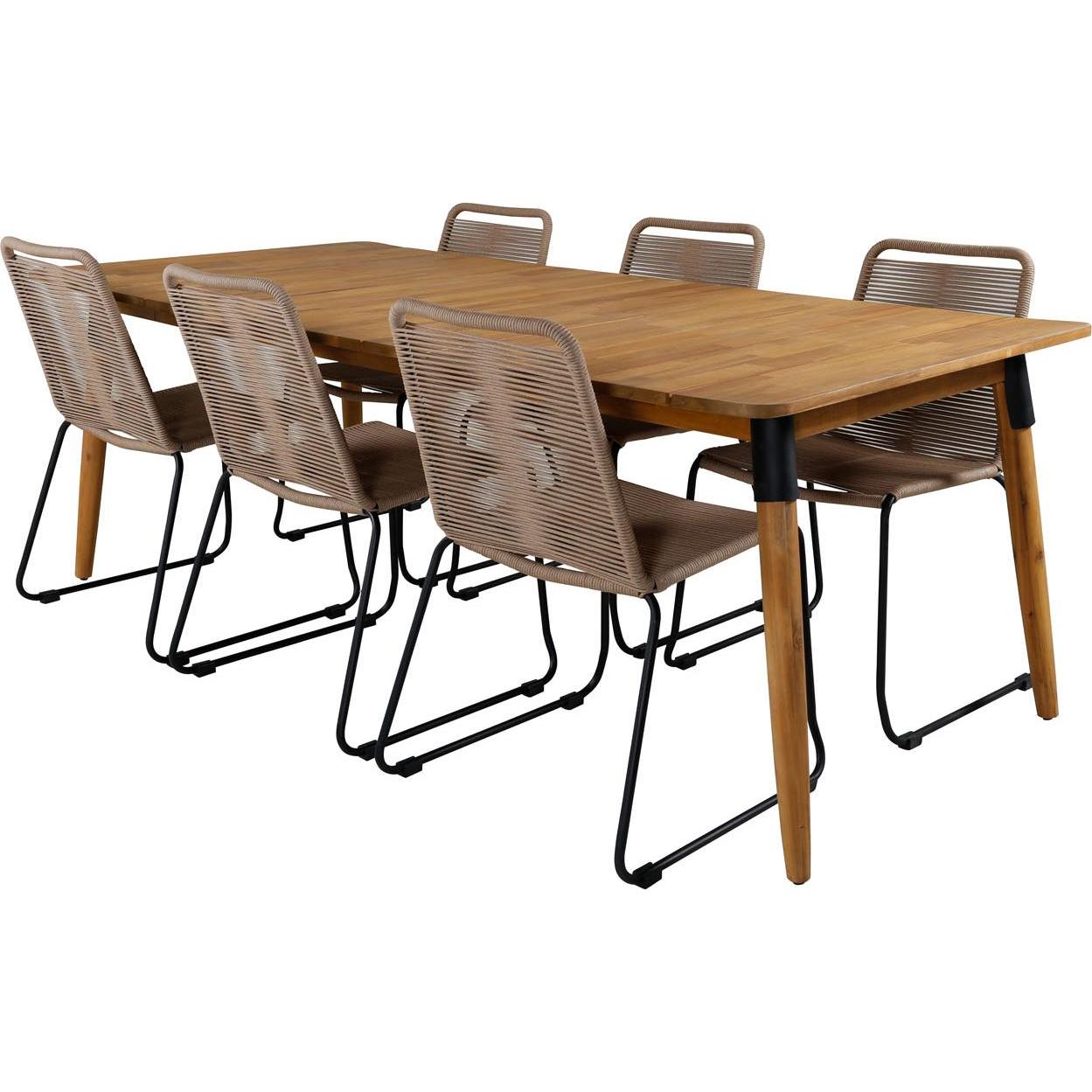 Ebuy24, Gartentisch + Balkontisch, Gartenmöbel-Set Julian (210 cm)