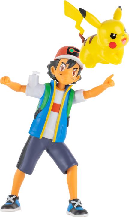 Image du produit Jazwares Pokémon : Ash+Pikachu - Figurine Battle Feature 10 cm