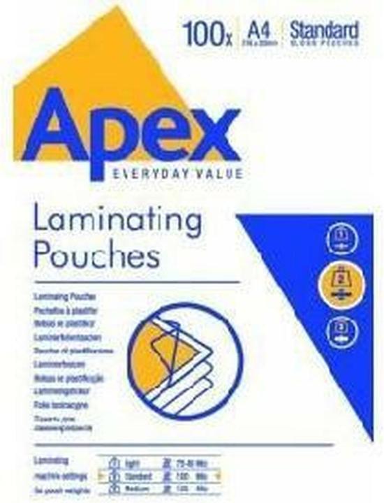 Etichetta energetica Fellowes Film di laminazione Apex Med Duty (A4, 100 Pezzo/i, 125 µm)