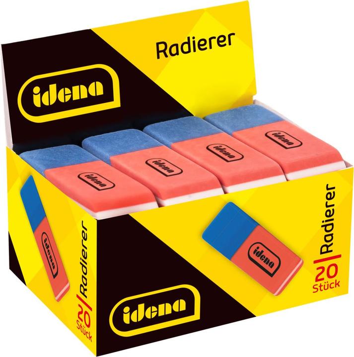 Image du produit Idena Gomme rouge/bleue