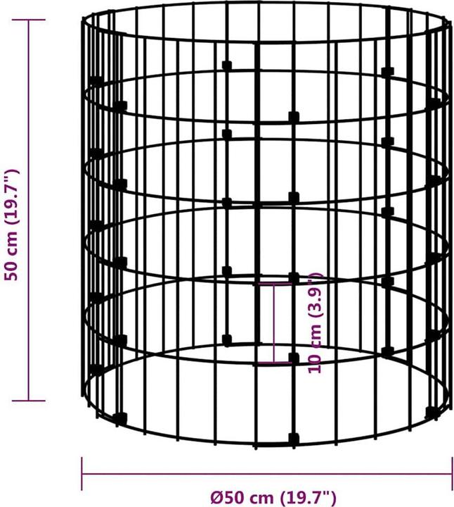 Produktbild vidaXL Gabionensäule