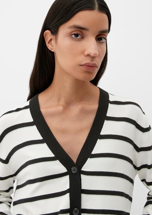 Produktbild s.Oliver Strickjacke Strickjacke mit Streifenmuster (36)