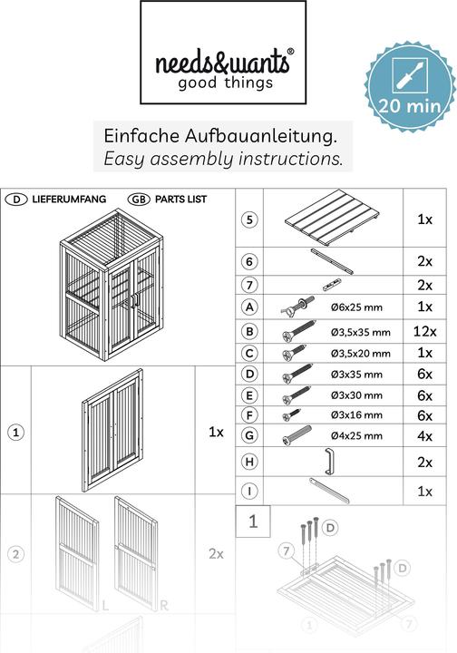Produktbild Needs&Wants Mini-Gewächshaus "Framy2", Tanne