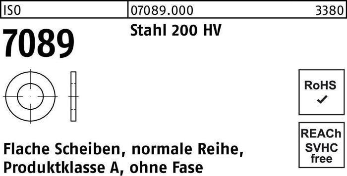 Actual product image Bufab Washer ISO 7089 without chamfer 12 Steel 200 HV