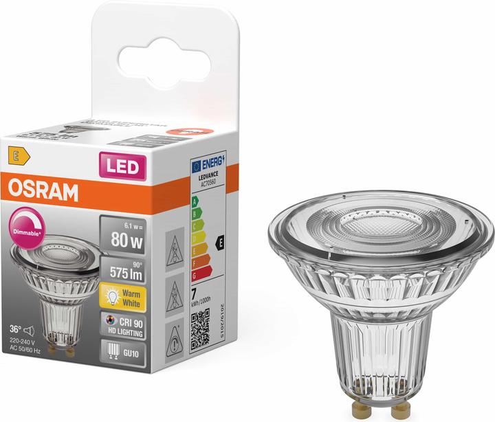 Immagine prodotto Osram Lampada LED Superstar (GU10, 6.10 W, 575 lm, 1 x, E)