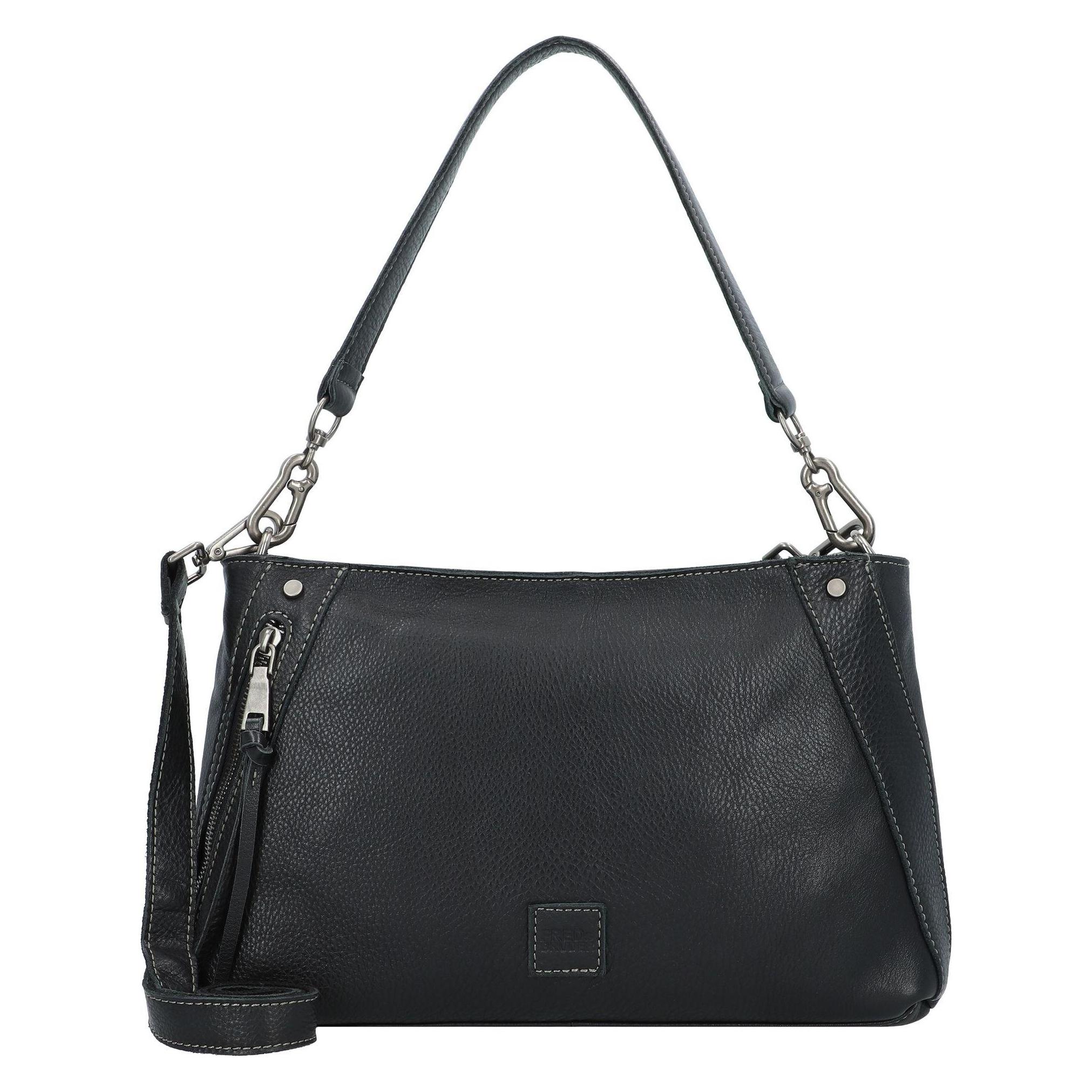 FredsBruder, Handtasche, Mila Schultertasche Leder 35 Cm, Schwarz