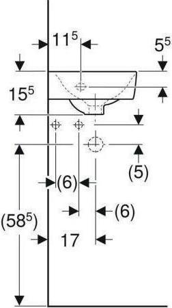 Produktbild Geberit Eckhandwaschbecken Renova Compact 32cm wei 276132000 (395 mm, 320 mm)