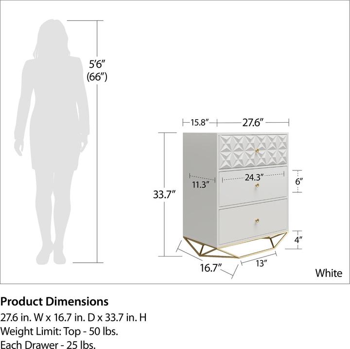Image du produit CosmoLiving Blair (70 x 40 x 85 cm)