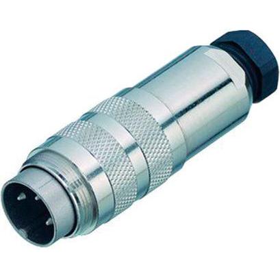 Schubiger Serie 423 7 pole M16 male connector, Elektronikkabel + Stecker, Silber