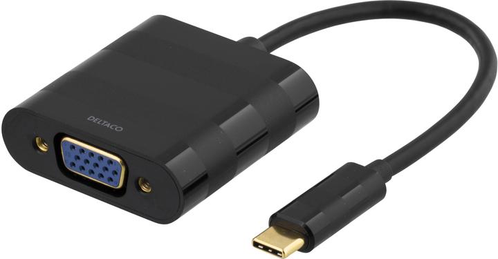 Immagine prodotto Deltaco adattatore da usb 3.1 a vga usb tipo c maschio - vga femmina nero (USB-C, 10 cm)