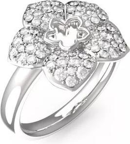 Guess Decent Shining Winter Flower Steel Ring (52, Stahl)