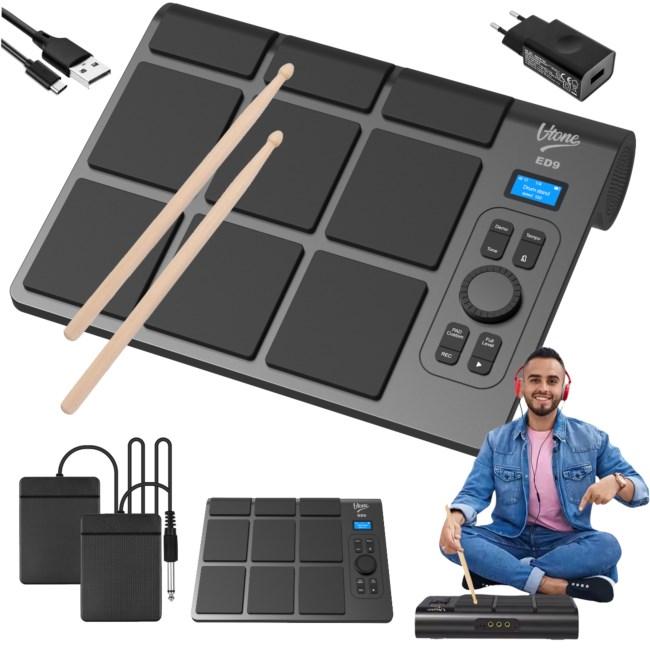 Produktbild V-tone ED9 batteriebetriebenes tragbares elektronisches Schlagzeug